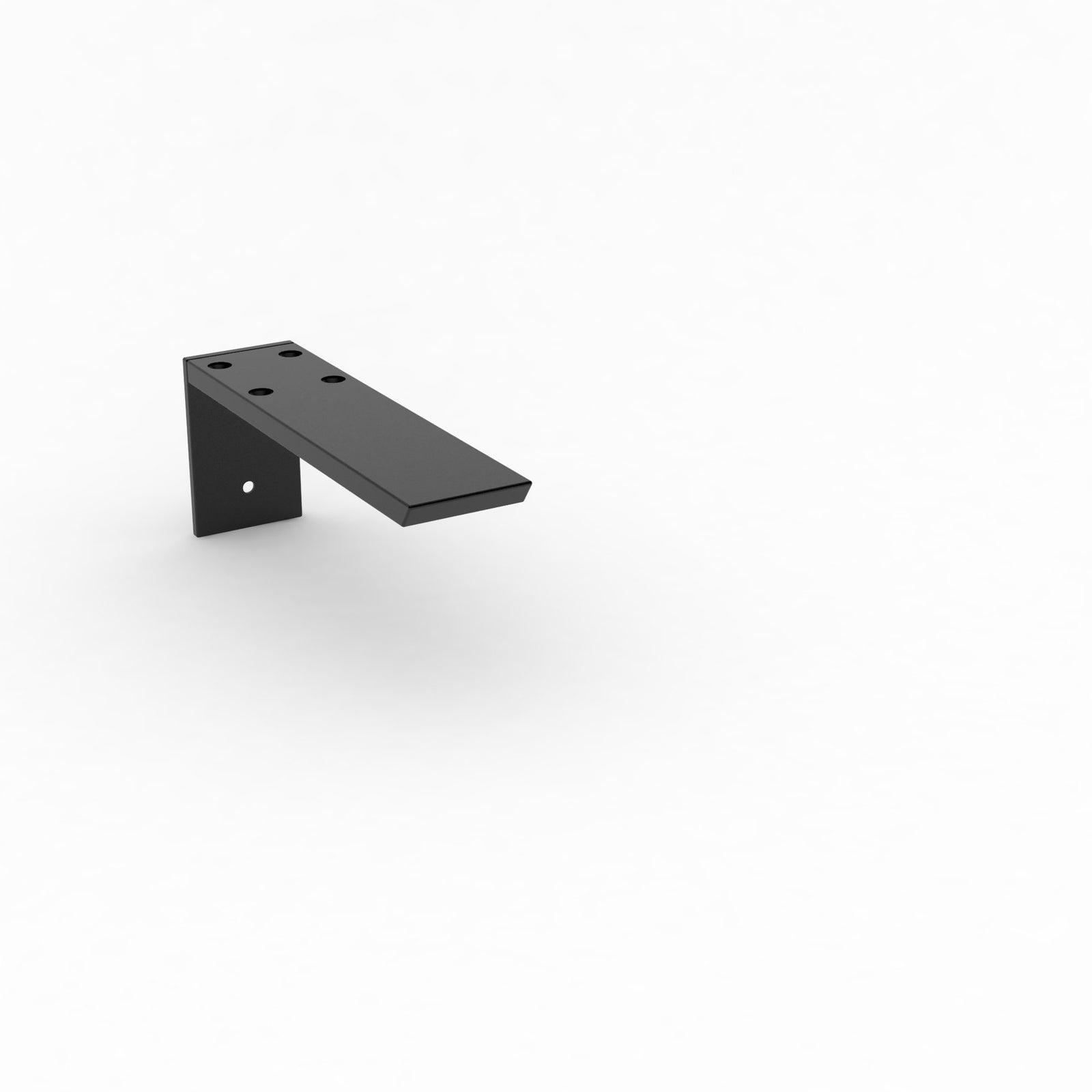 10-inch Hidden Granite Countertop L Bracket with matte black powder-coated finish.