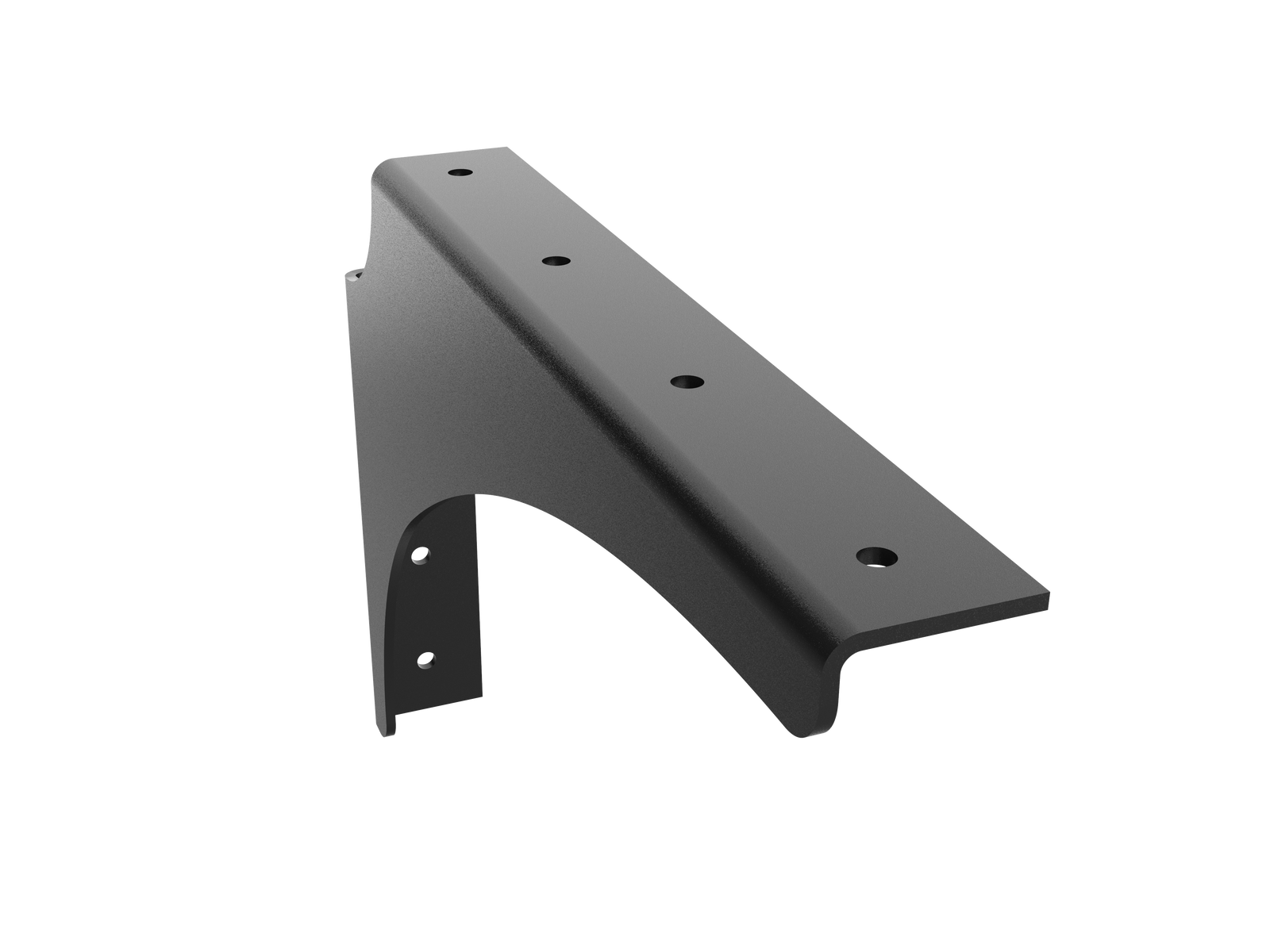 Universal Commercial Support Bracket measuring 12" x 8" with Black Powder Coat Finish. Used to support floating ADA compliant vanities, desks, work stations, shelving systems, countertops and and more.