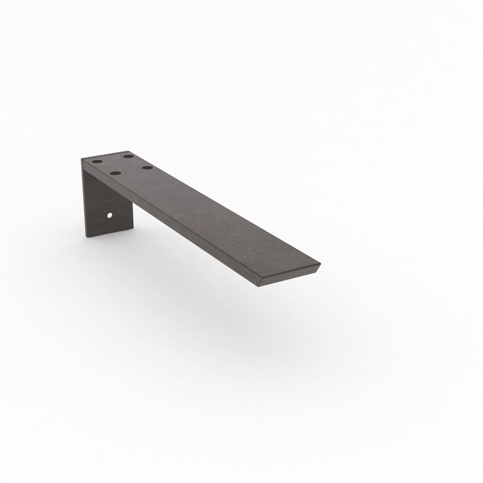 16-inch Hidden Granite Countertop L Bracket in raw steel finish