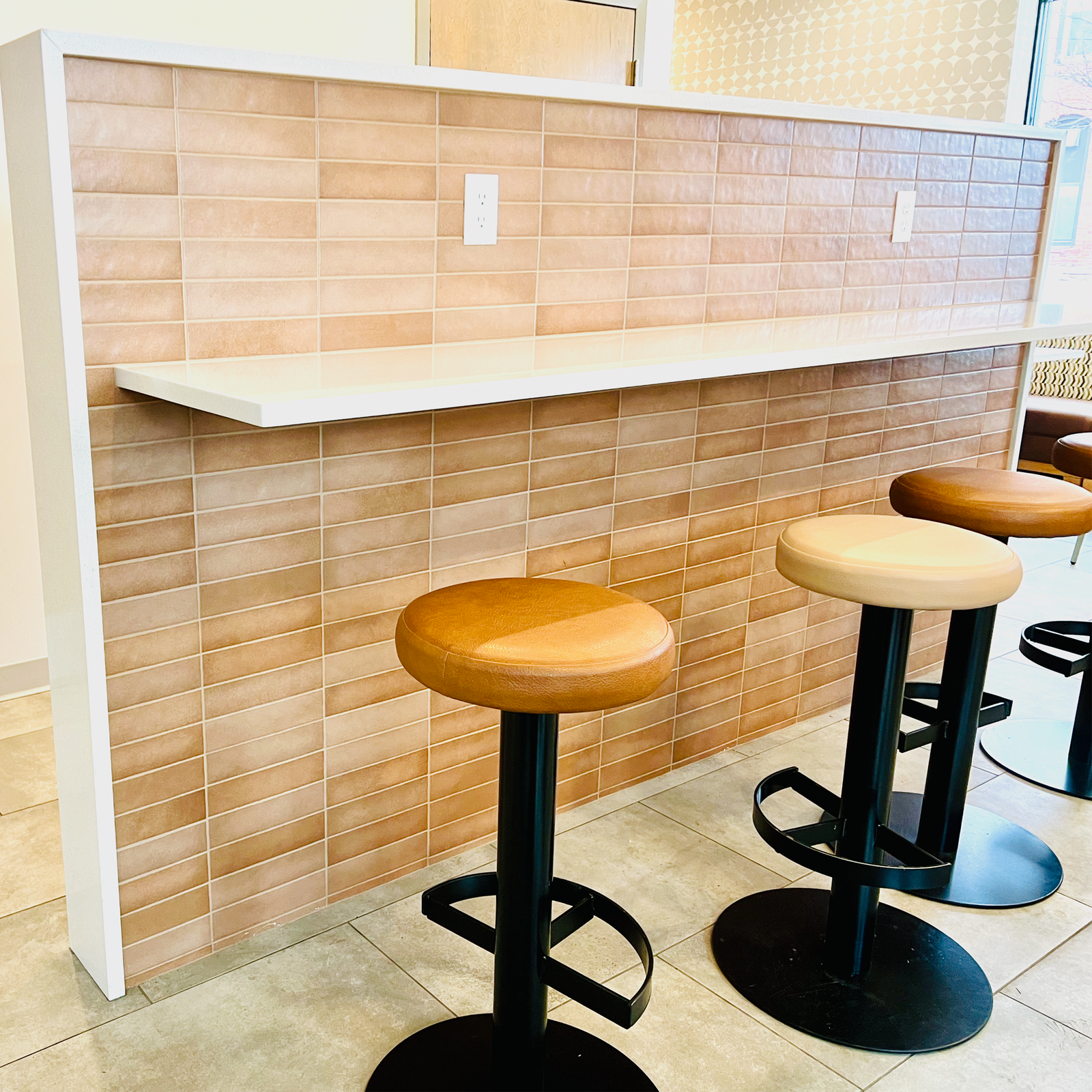 Floating Countertop Wall Bracket in use in real-world applications. Provides hidden support for floating countertops, bars, desks, and more.