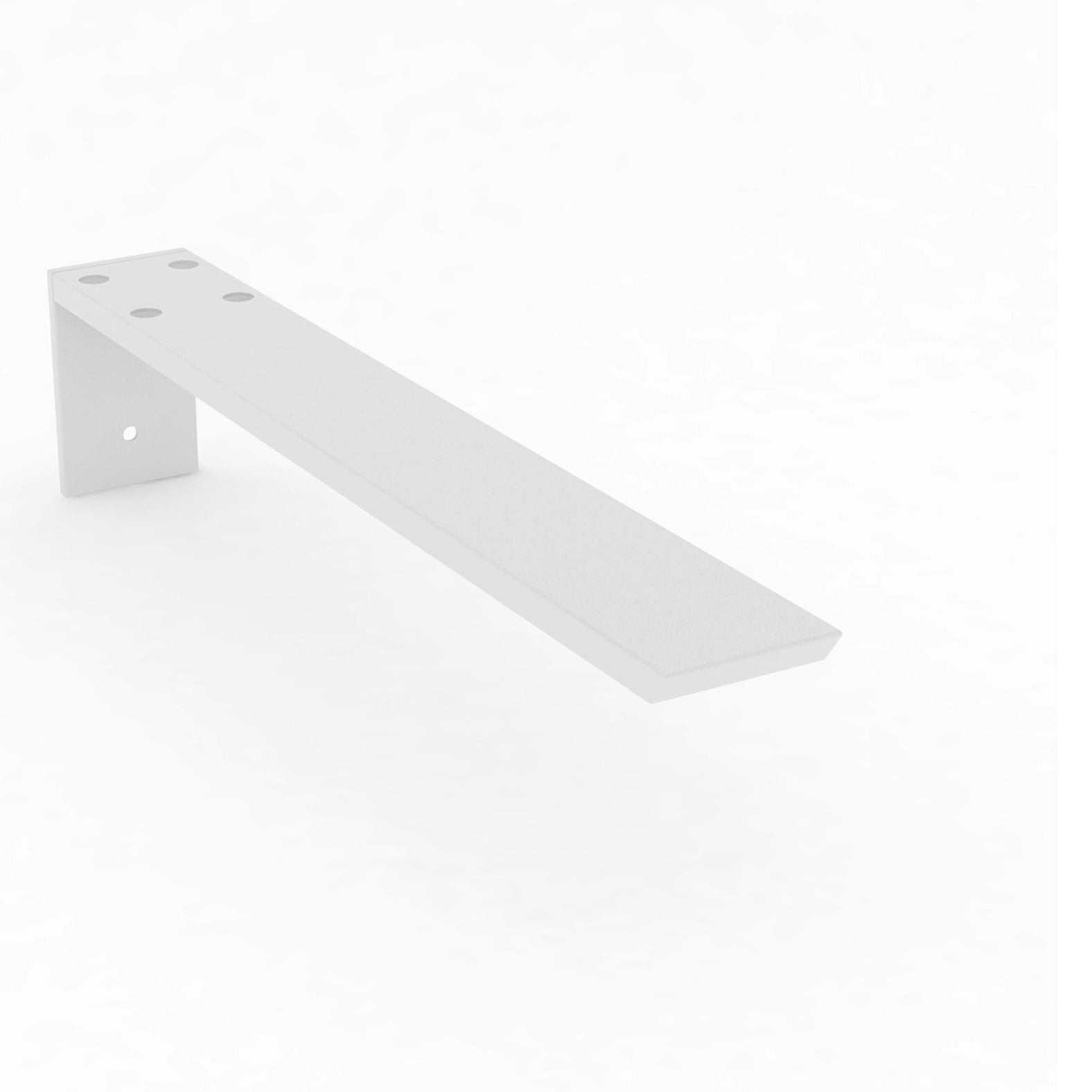Hidden Granite Countertop L Bracket - 18" White. Sturdy support for kitchen islands and pony walls.
