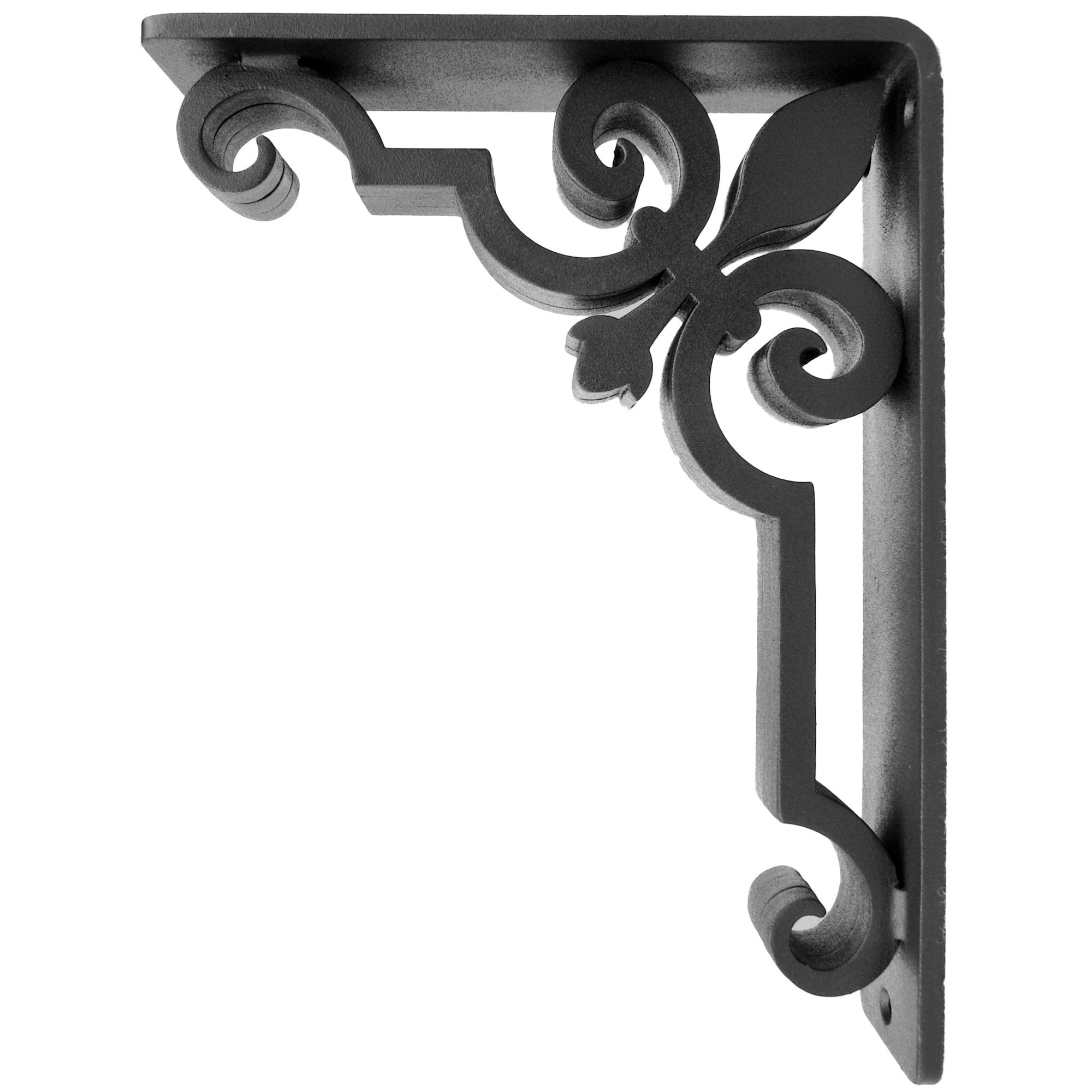 2-inch wide Charlotte Corbel with Black Iron Finish