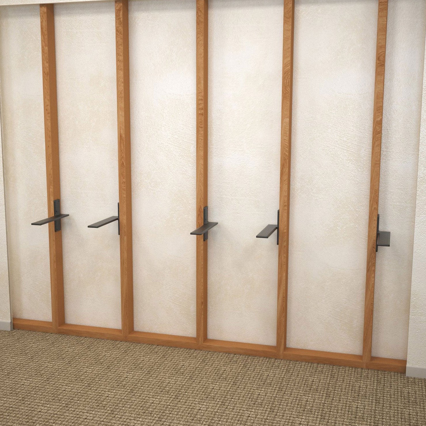 Floating Countertop Wall Bracket mounted securely onto a stud. Provides hidden support for floating countertops, bars, desks, and more.