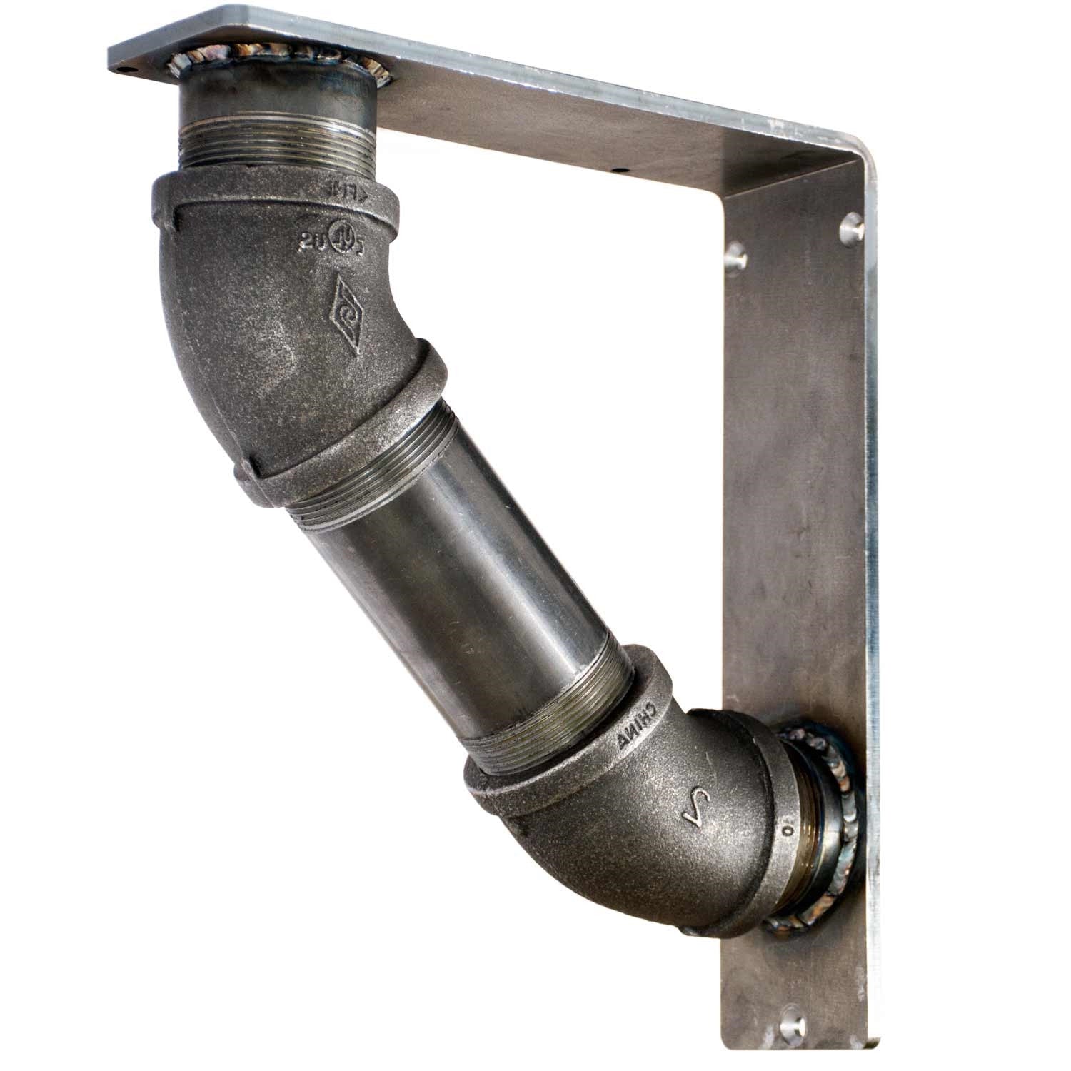 Pictured is the 3-inch wide Industrial Iron Corbel in its raw form, just manufactured no finish at all.