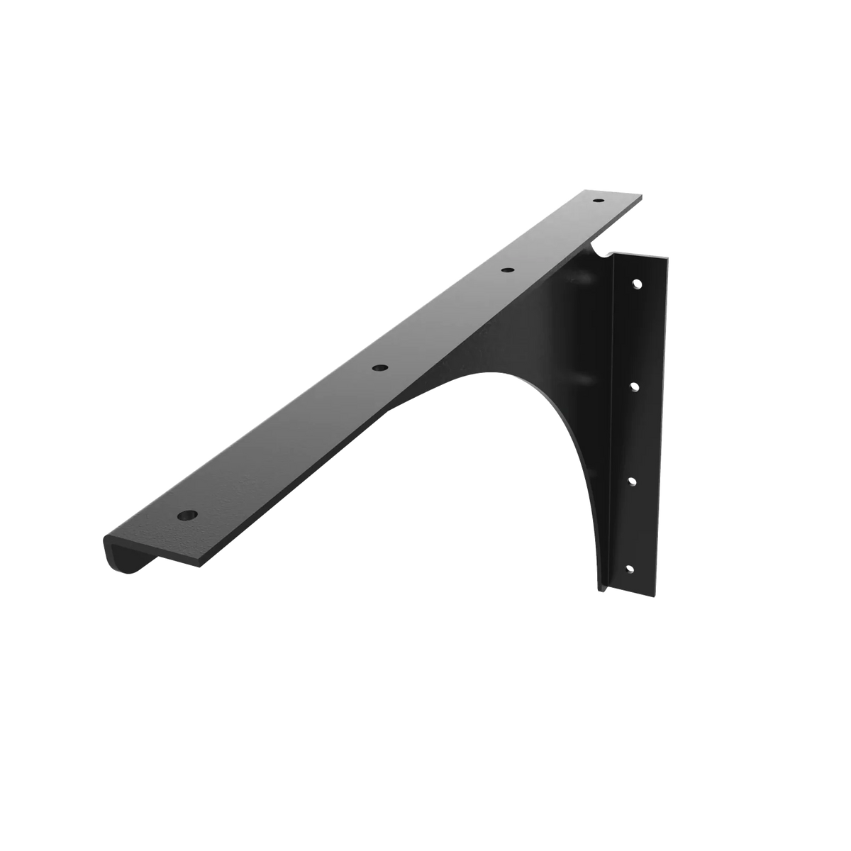 Universal Commercial Support Bracket -  With Black Powder Coat Finish. Supports floating ADA-compliant vanities, desks, shelving, countertops, and more.