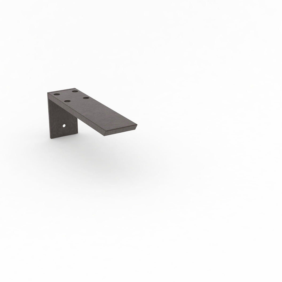 10-inch Hidden Granite Countertop L Bracket in raw steel finish.
