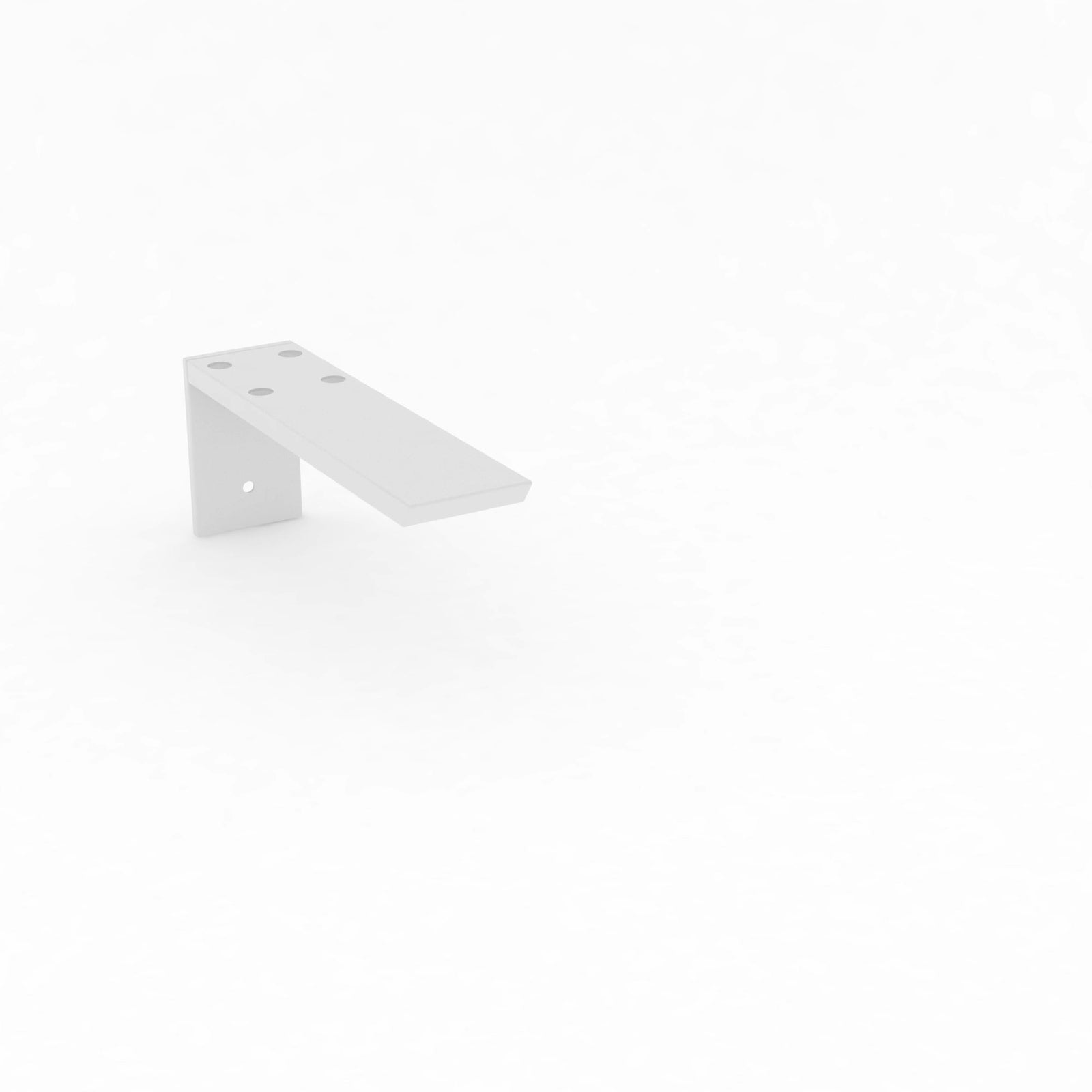10-inch Hidden Granite Countertop L Bracket with white powder-coated finish.