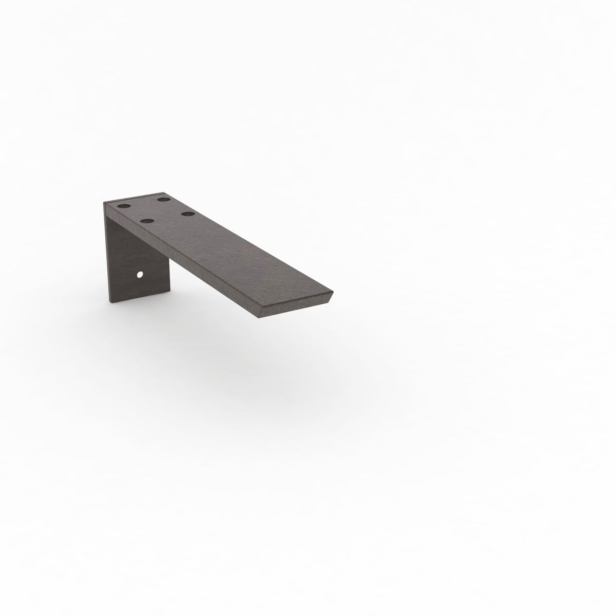 12-inch Hidden Granite Countertop L Bracket in raw steel finish.