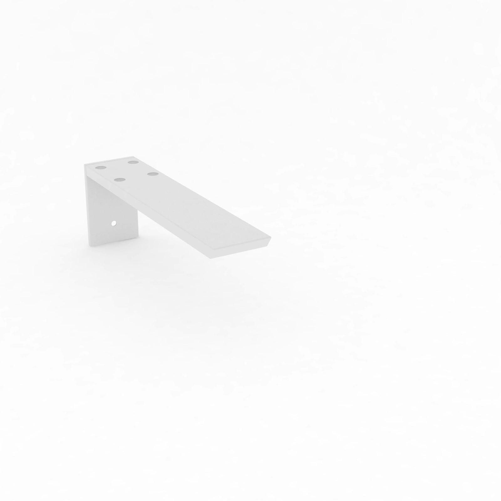 12-inch Hidden Granite Countertop L Bracket with white powder-coated finish.