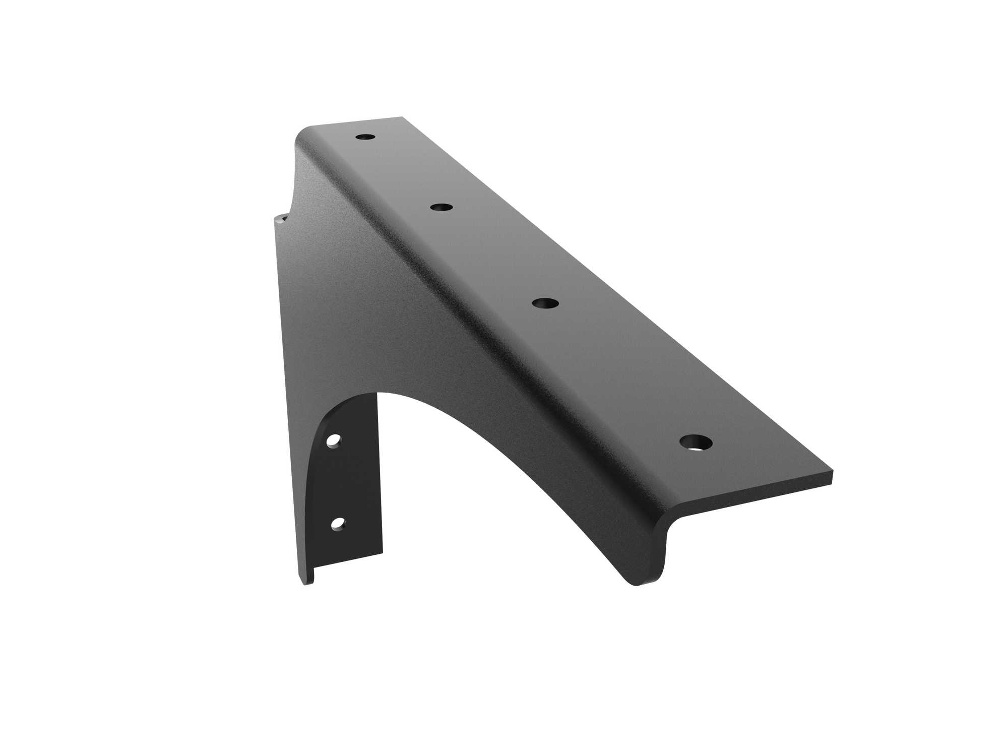 Universal Commercial Support Bracket measuring 12" x 8" with Black Powder Coat Finish. Used to support floating ADA compliant vanities, desks, work stations, shelving systems, countertops and and more. 