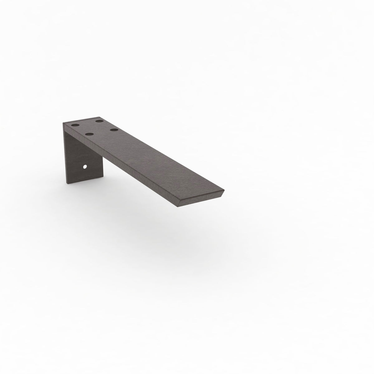 14-inch Hidden Granite Countertop L Bracket in raw steel finish.