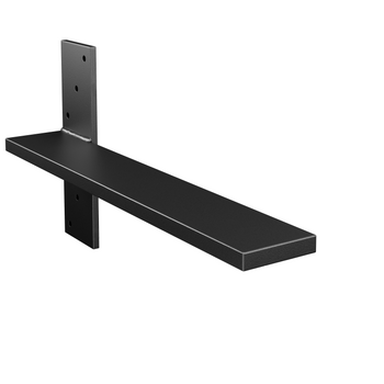 Hidden Stud Mounted Floating Bench Bracket Matte Black Powder Coat Finish Main Product Image