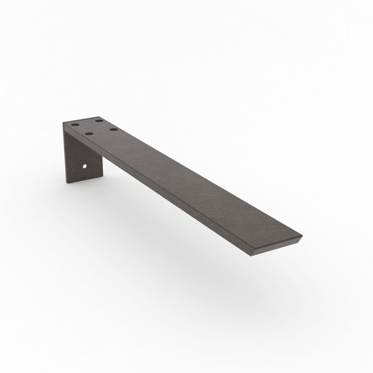 20-inch Hidden Granite Countertop L Bracket in raw steel finish.