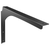 21 X 15 Left Hand Wall Mount Bench Bracket with Matte Black Powder Coat Finish View 1
