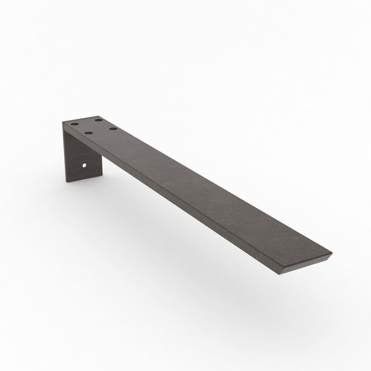 22-inch Hidden Granite Countertop L Bracket in raw steel finish.