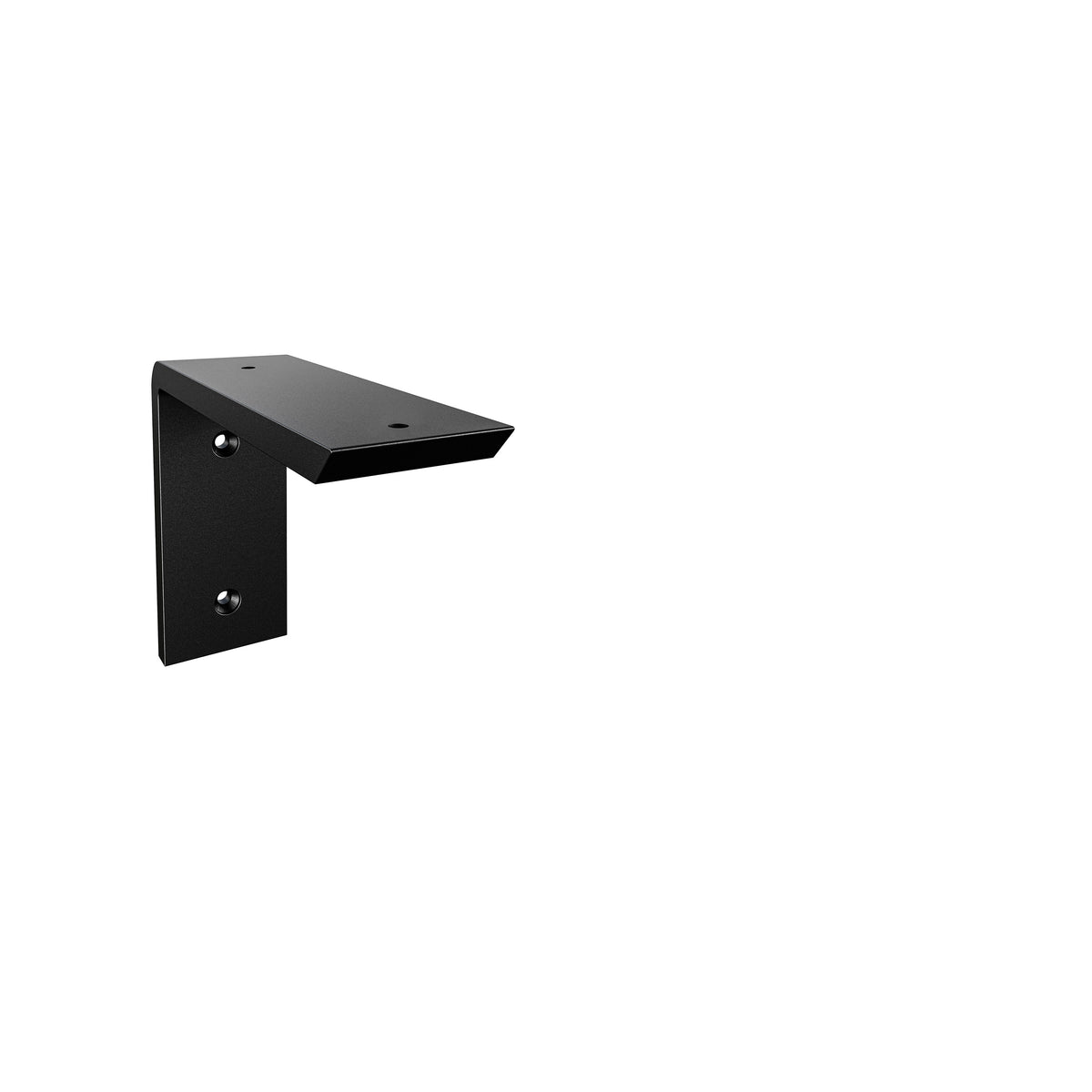 8 x 6-inch Standard Front Mount Countertop L Bracket with black powder-coated finish.