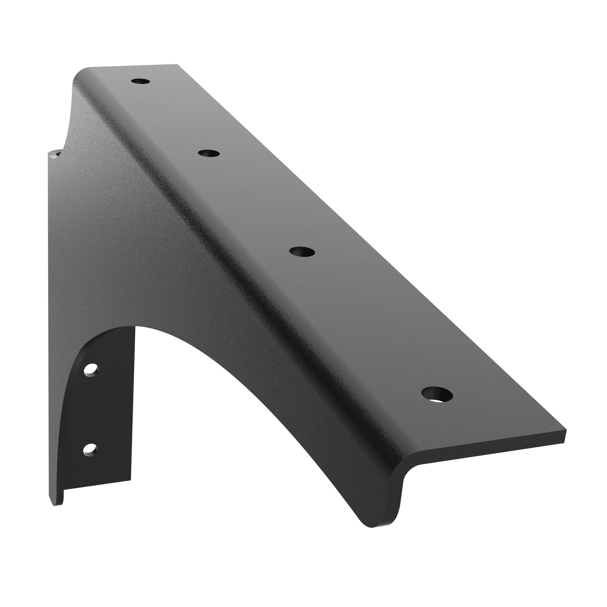 Universal Commercial Support Bracket - 12" x 8" Left Handed with Black Powder Coat Finish. Supports floating ADA-compliant vanities, desks, shelving, countertops, and more.