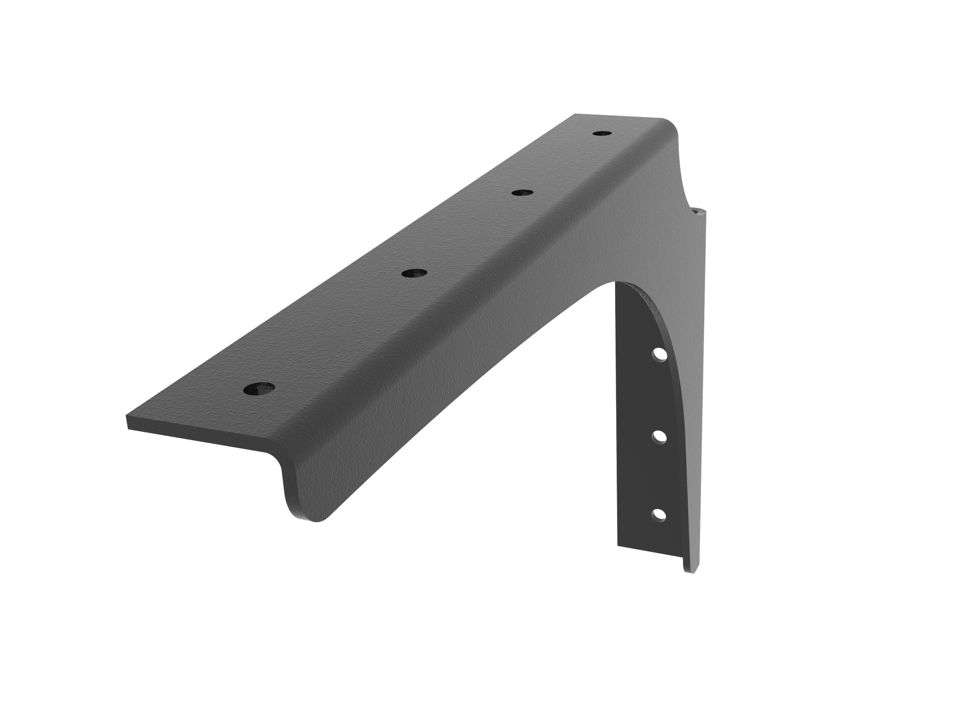 Universal Commercial Support Bracket - 12" x 8" Right with Black Powder Coat Finish. Supports floating ADA-compliant vanities, desks, shelving, countertops, and more.