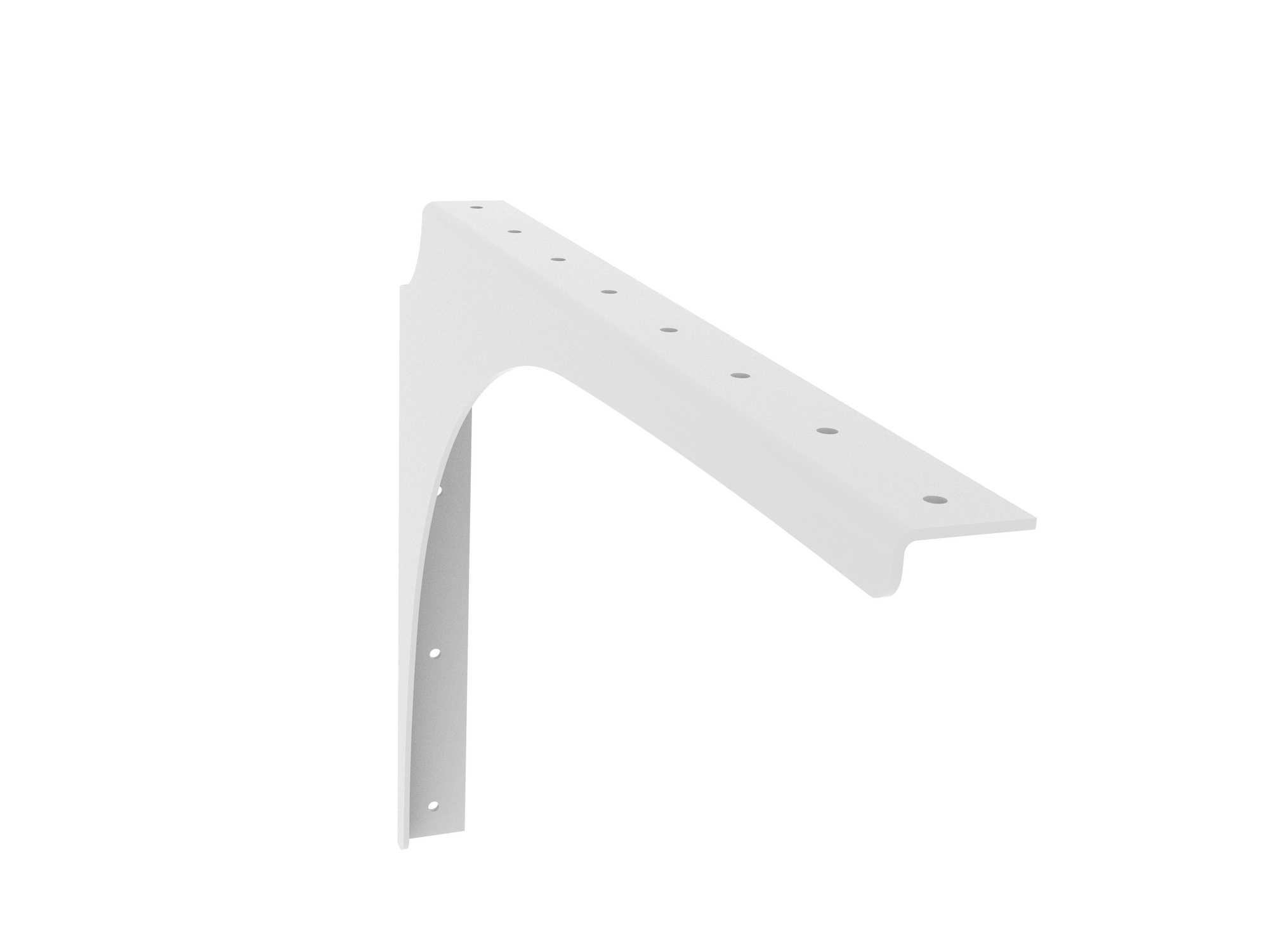 Universal Commercial Support Bracket - 21" x 15" with White Powder Coat Finish. Supports floating ADA-compliant vanities, desks, shelving, countertops, and more.