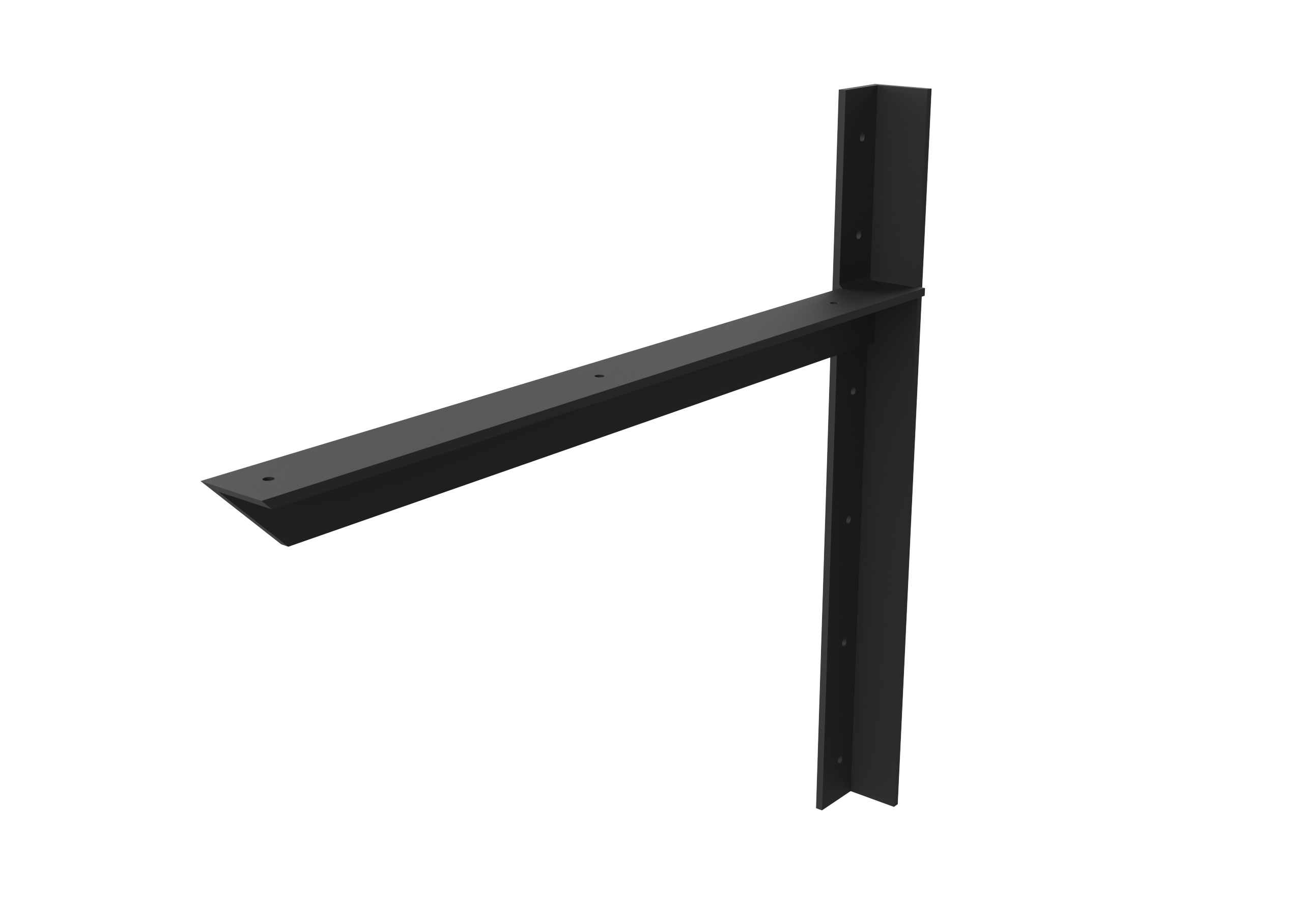 HD Hidden Floating Vanity Bracket - Iron Supports