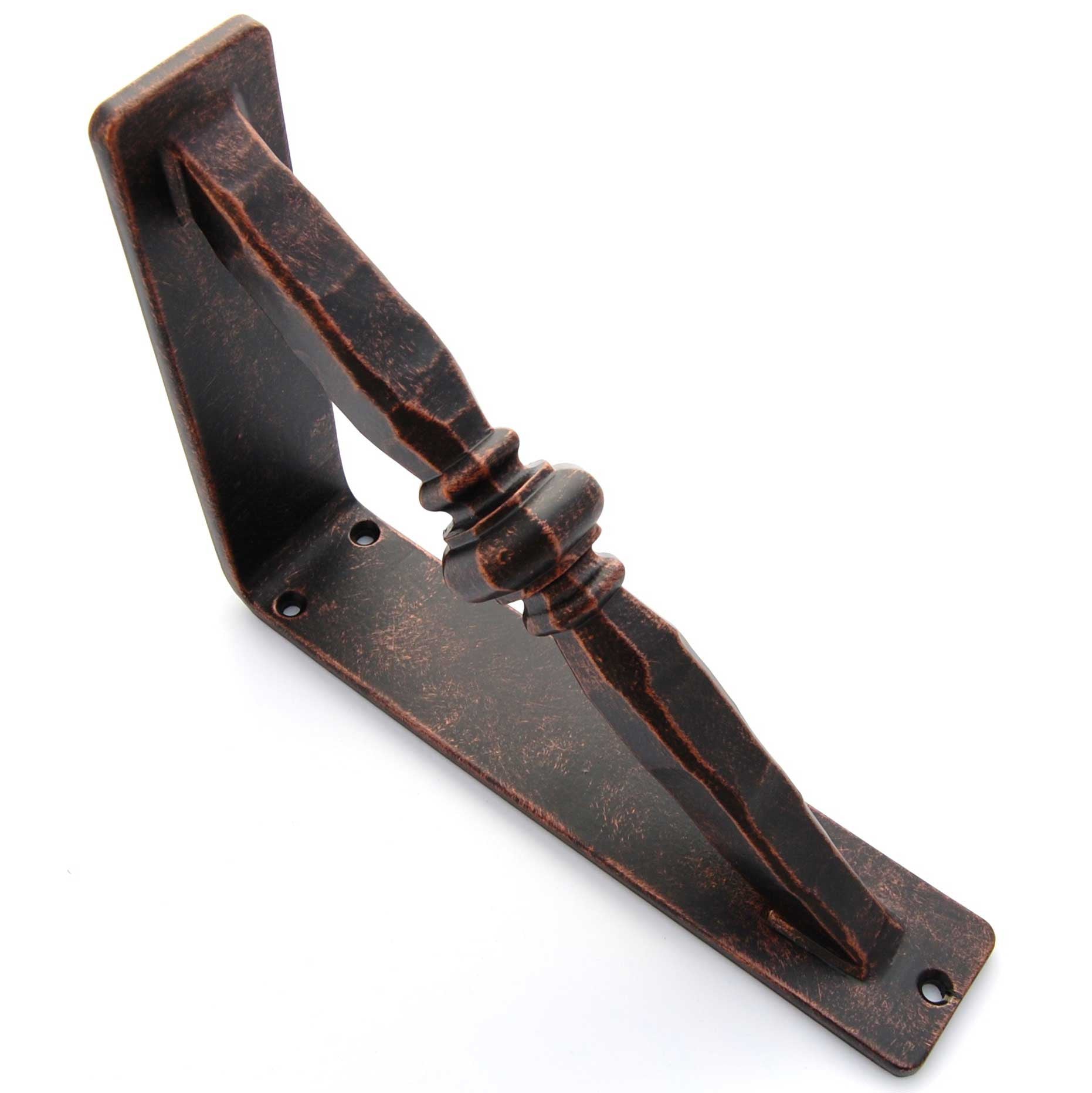 Pictured here is the hand-forged Cooper Corbel with antique bronze finish..
