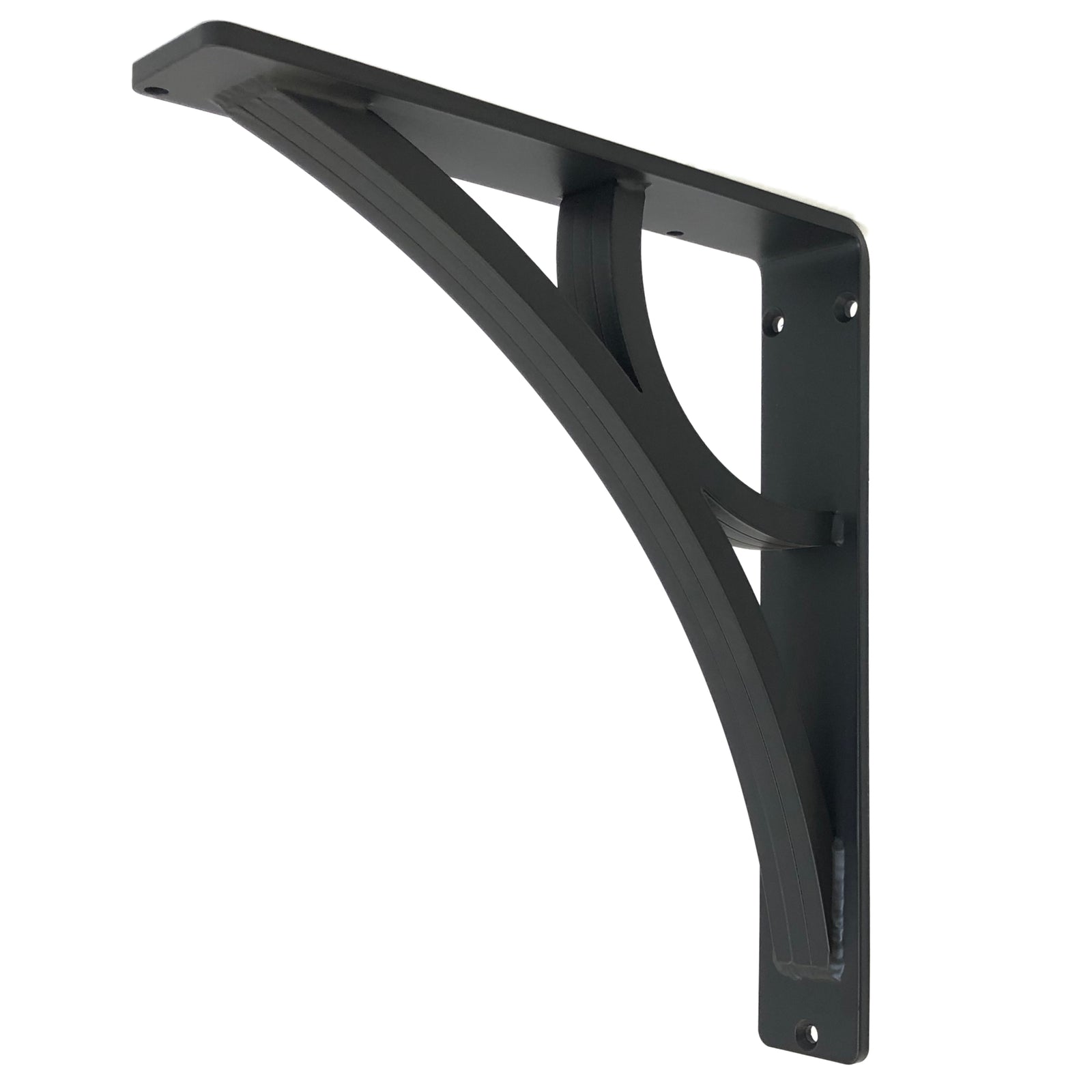 Eclipse Metal Bracket 2" wide 10" deep x 12" high with matte black powder coat finish.