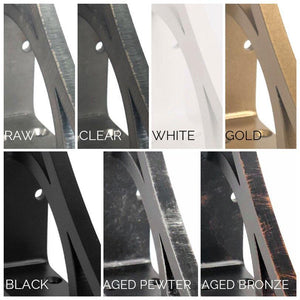 IMAGE OF METAL CORBEL FINISH OPTIONS FROM IRONSUPPORTS.COM