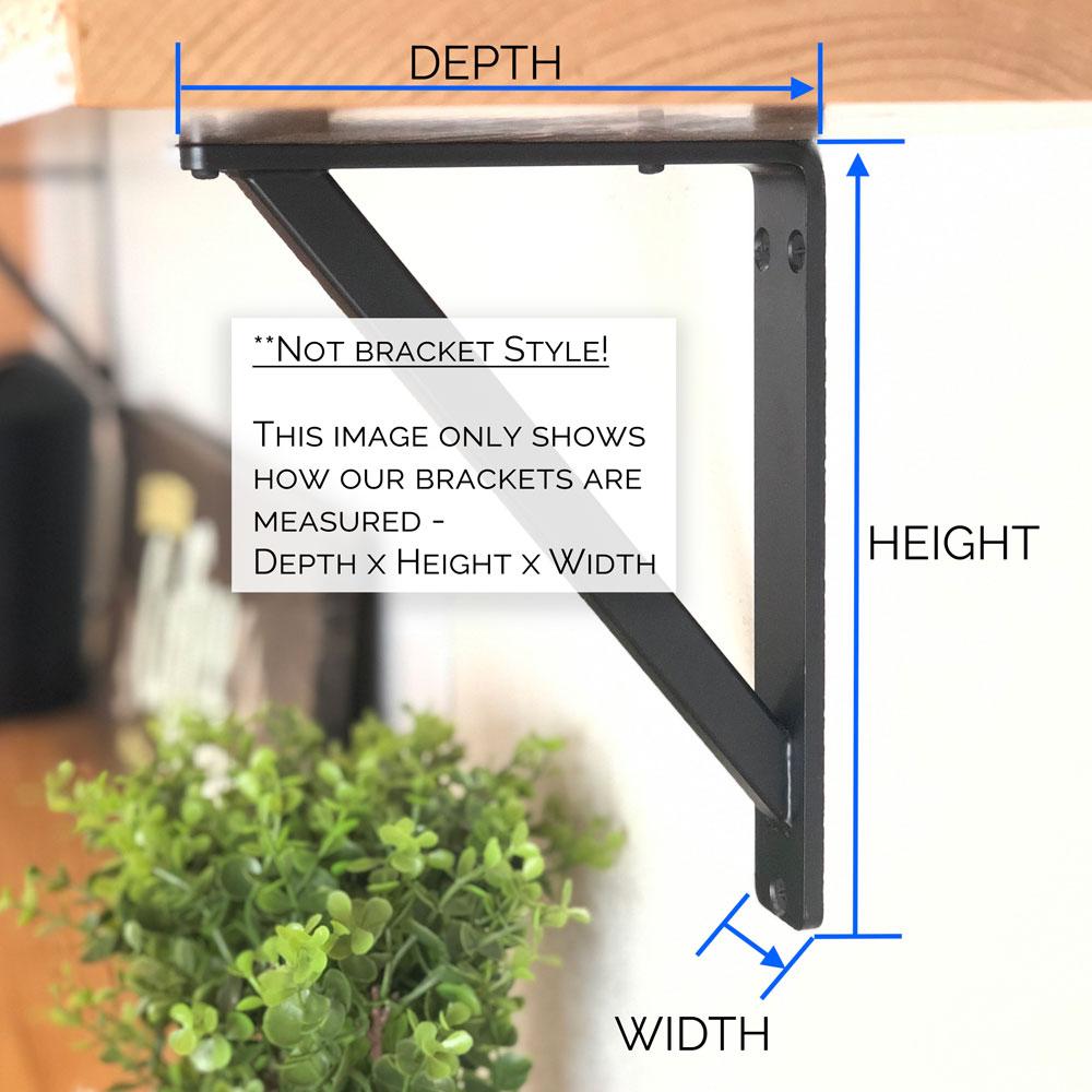 METAL SHELF BRACKET DIMENTION NOTES AND ANNOTATIONS