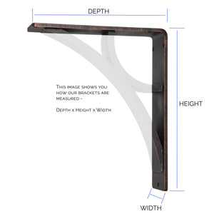 Iron Corbel Dimension Notes and Annotations - How To Measure our Metal Corbels.