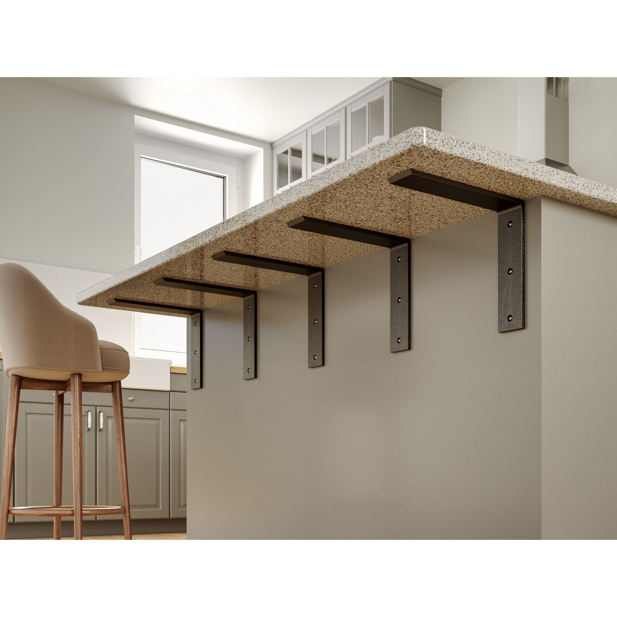 Standard Front Mount Countertop L Bracket | Countertop Supports