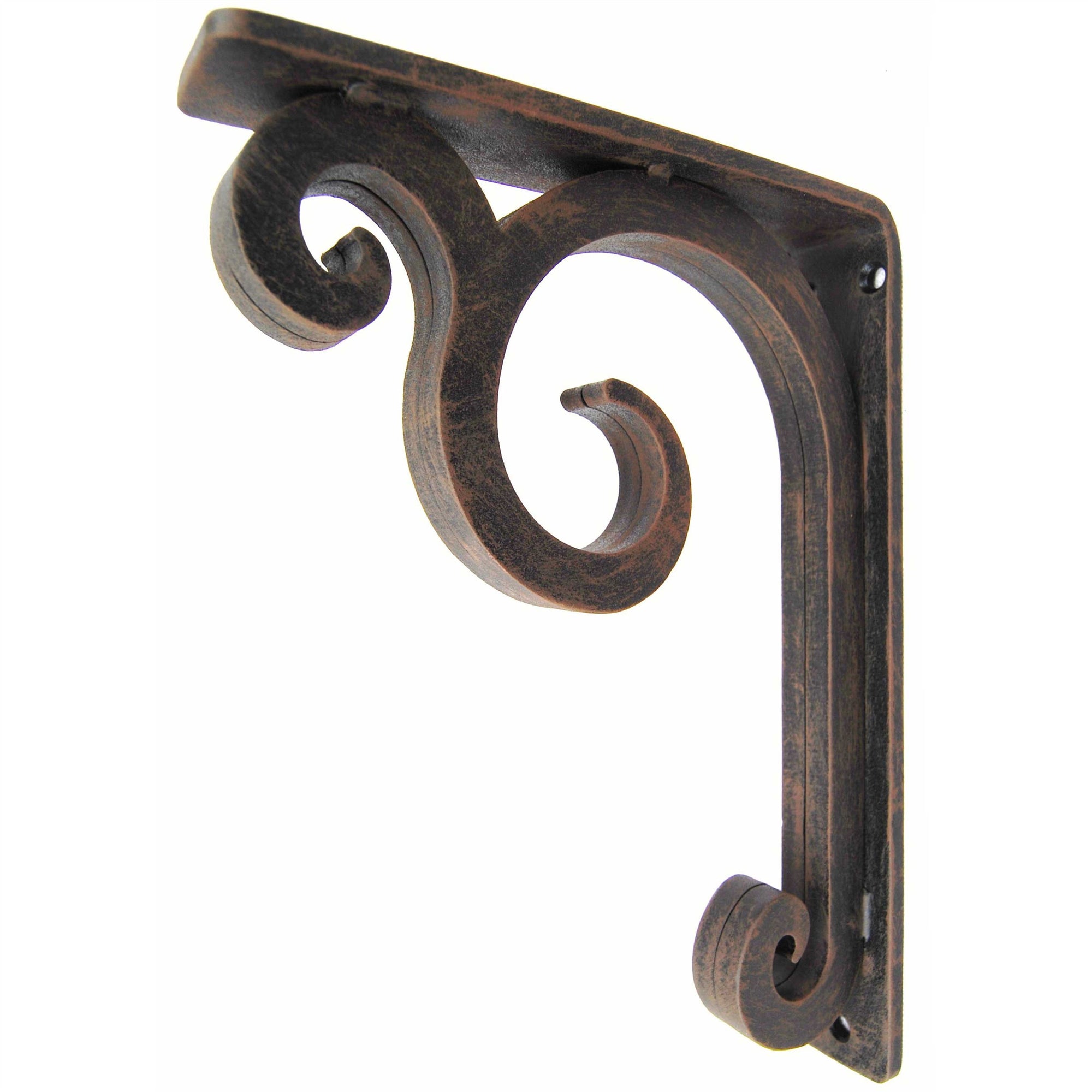 THis is our 1.5inch wide Keaton Iron Corbel with the Old World Finish.