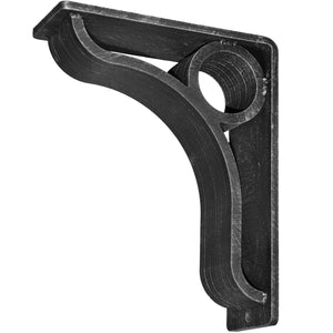Pictured is the 3-inch wide Lauren Iron Corbel with Aged Pewter Finish.