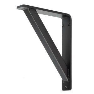 Pictured is the 1.5-Inch Wide Parson Corbel with a timeless black iron finish.  