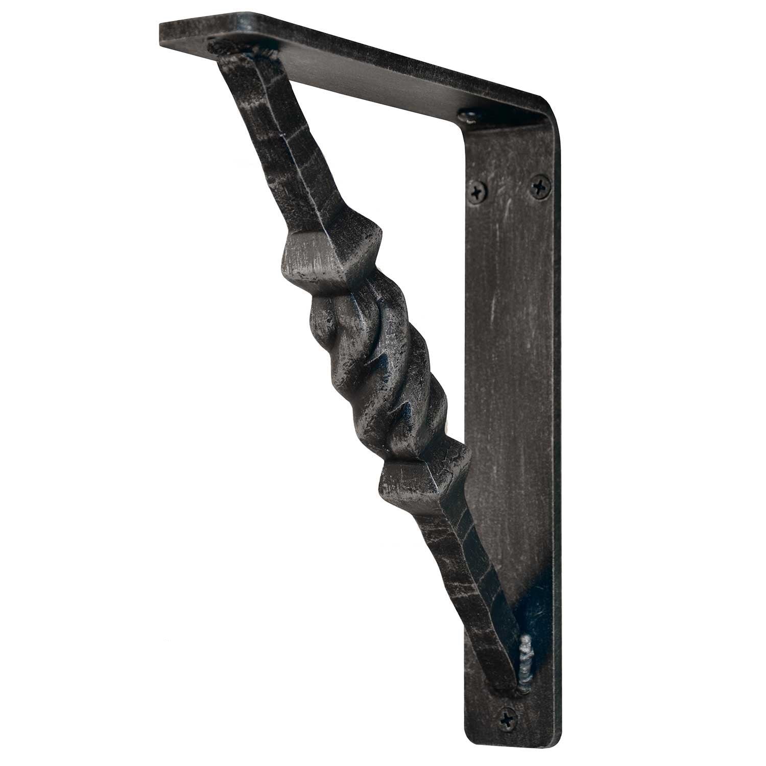 Pictured here is our 1.5inch wide Victorian Style Iron Corbel with a timeless hand-forged center support