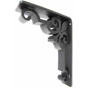 2-inch wide Charlotte Corbel with Black Iron Finish